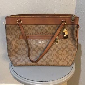 Coach leather tote